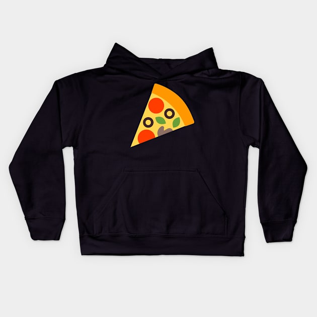 Colorful Yummy Pizza Icon Kids Hoodie by InkyArt